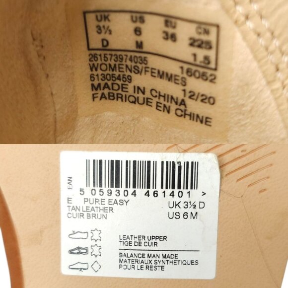 Clarks Pure Easy Leather Loafer Womens Size 6M Slip On Comfort Shoes Tan - Picture 8 of 16